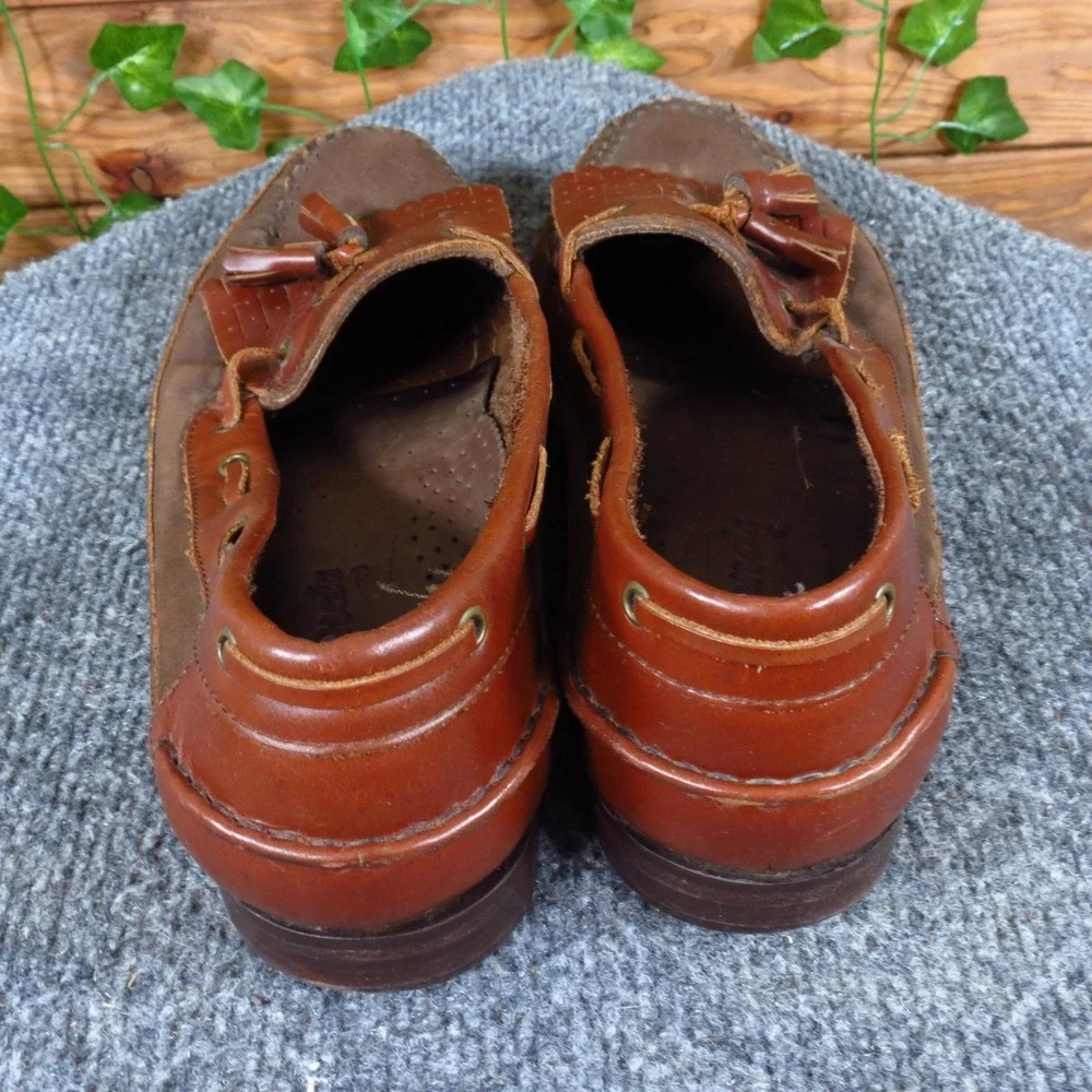 Weekends Men's Kiltie‎ Tassel Loafer Size 8 Brown Leather Casual